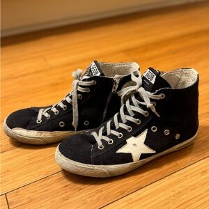 Golden Goose Black High-Top Sneakers